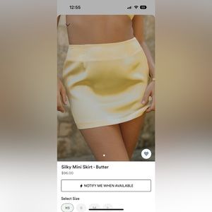 daily drills silk mini skirt